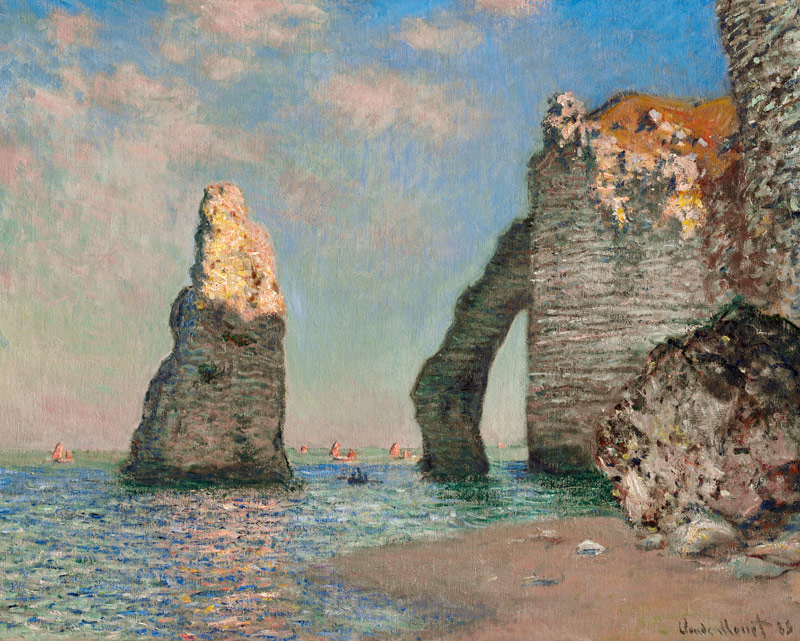 La Falaise d'Aval à Etretat à Claude Monet