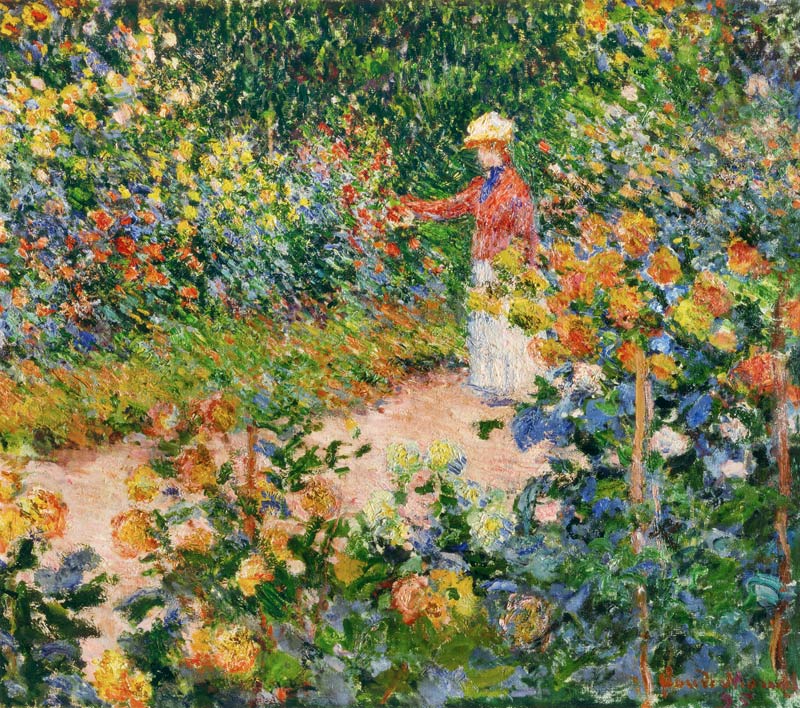 Jardin à Giverny à Claude Monet