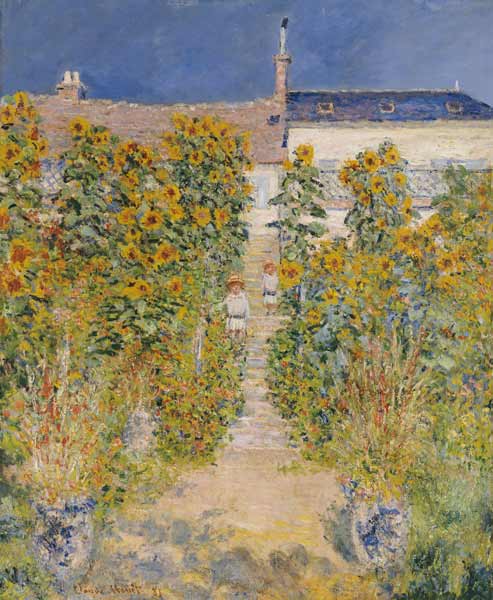 The Artist''s Garden at Vetheuil à Claude Monet