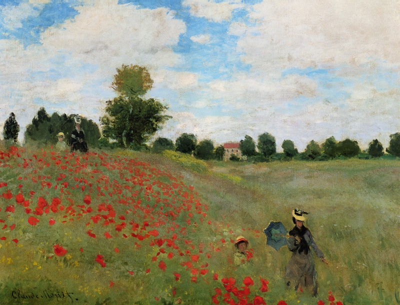 Les coquelicots à Argenteuil à Claude Monet
