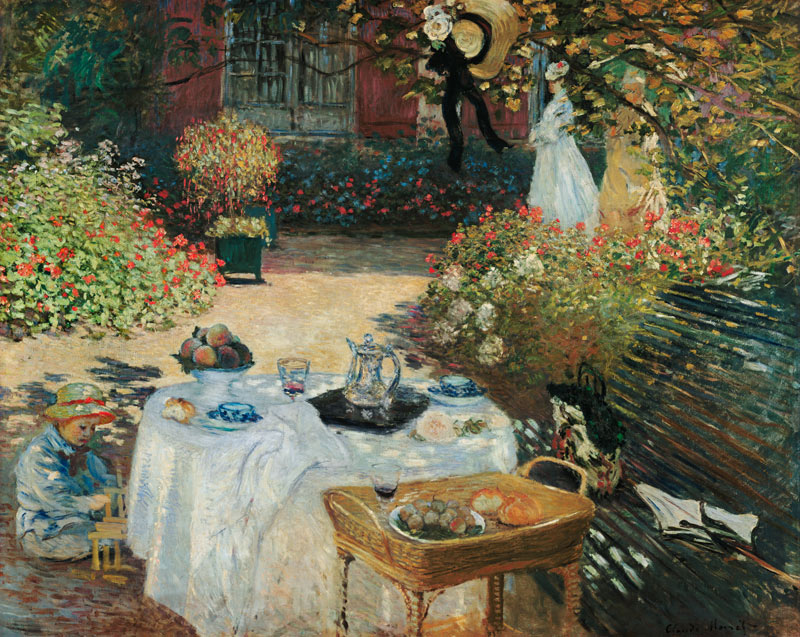 Le déjeuner (dans le jardin de Claude Monet à Argenteuil) à Claude Monet