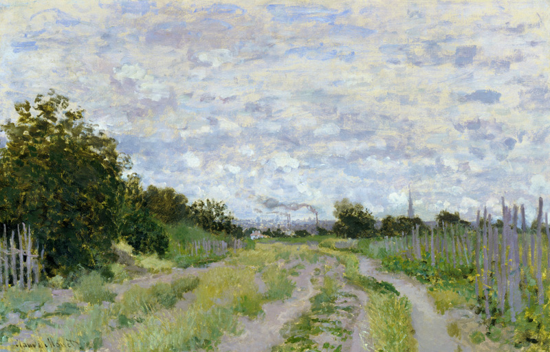 Passage à travers les vignes, Argenteuil à Claude Monet