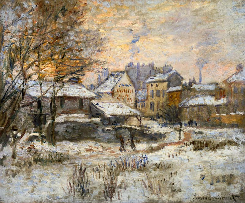 Snow Effect with Setting Sun à Claude Monet