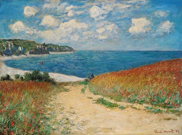 Chemin dans les blés à Pourville à Claude Monet
