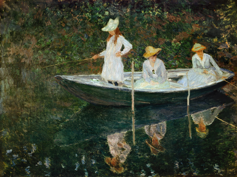 Le bateau à Giverny à Claude Monet
