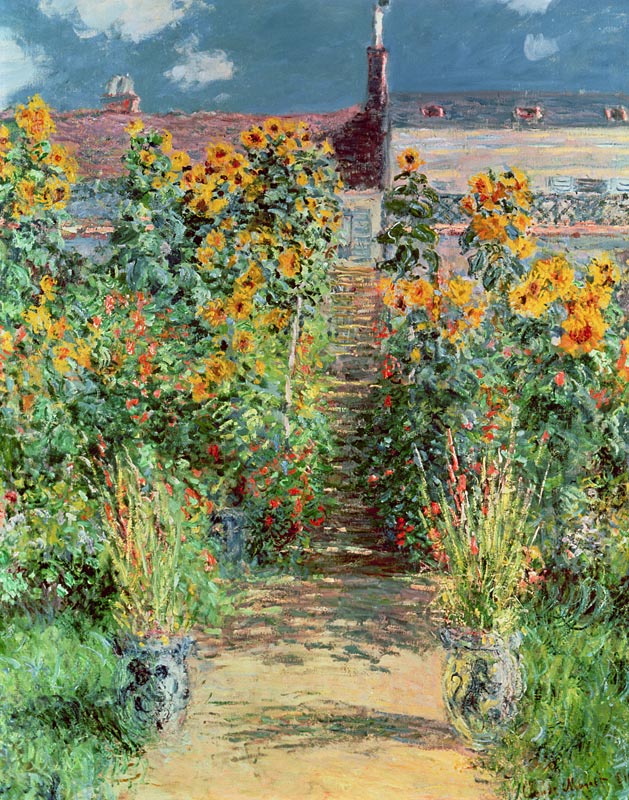 The Garden at Vetheuil à Claude Monet
