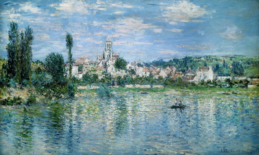 "Vue de Vetheuil, ete"  (Vetheuil im Sommer) à Claude Monet