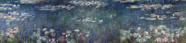 Waterlilies: Green Reflections, 1914-18 (left and right section) à Claude Monet