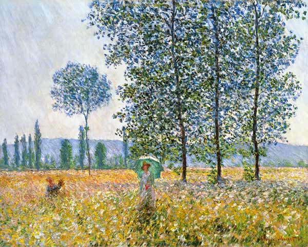 Champs au printemps à Claude Monet