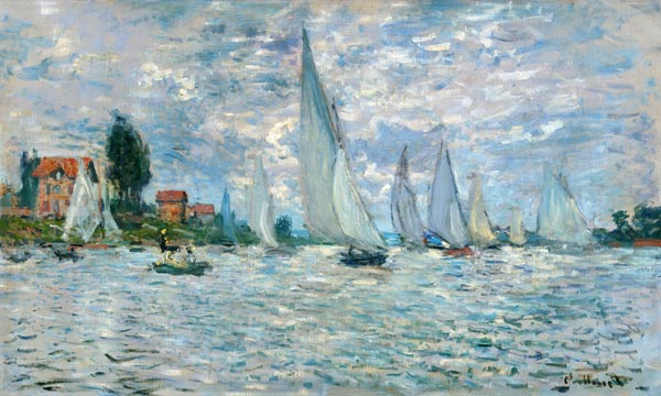 Les Barques (Regates a Argenteuil) à Claude Monet
