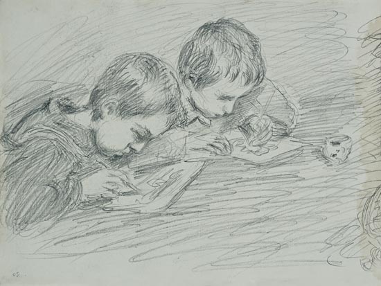 Jean-Pierre Hoschede (1877-1961) and Mic - Claude Monet en reproduction  imprimée ou copie peinte à l\'huile sur toile