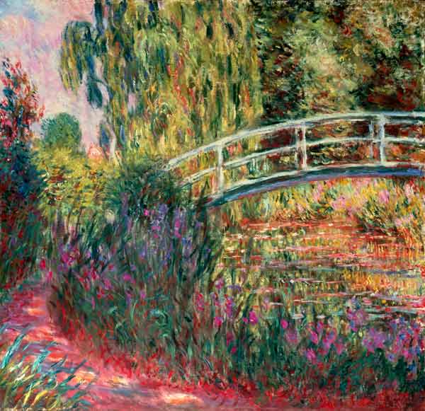 Pont japonais dans le jardin de Giverny à Claude Monet
