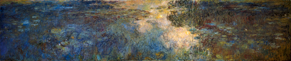 Le bassin aux nymphéas, triptyque à Claude Monet