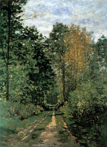 Le chemin dans la forêt à Claude Monet