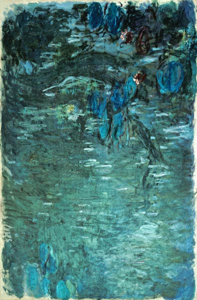 Nymphéas et reflet des pâturages à Claude Monet
