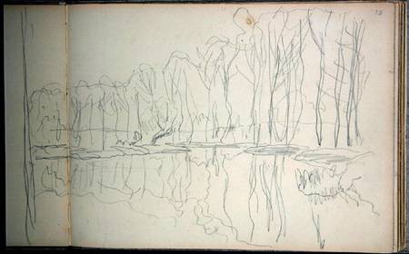 Poplar trees on the river Epte à Claude Monet