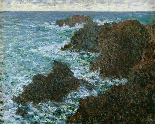 The Rocks at Belle-Ile, the Wild Coast à Claude Monet