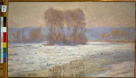 La Seine à Bennecourt en hiver