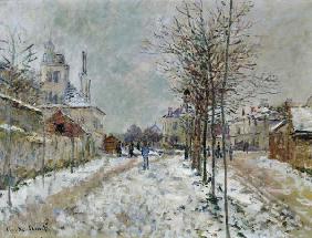 Le boulevard de Pontoise à Argenteuil sous la neige