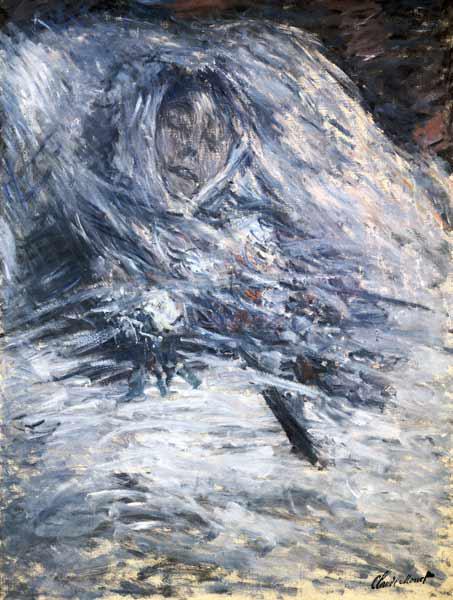 Camille Monet sur le lit mort