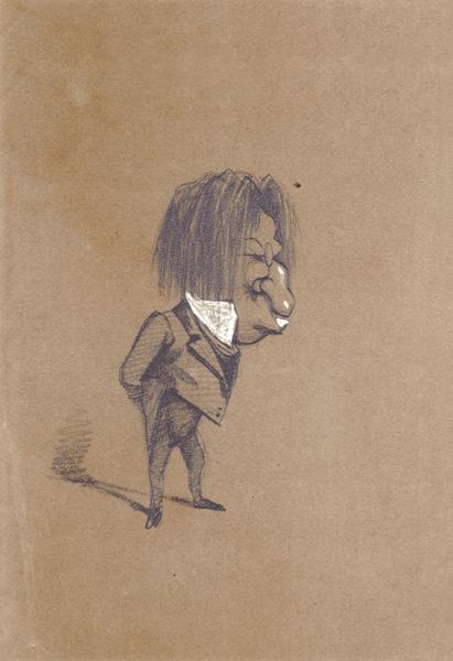 Caricature de Jules Husson (1821-89) 'Champfleury'