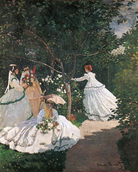 Trois femmes au jardin