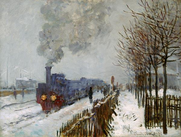 Train dans la neige, la locomotive