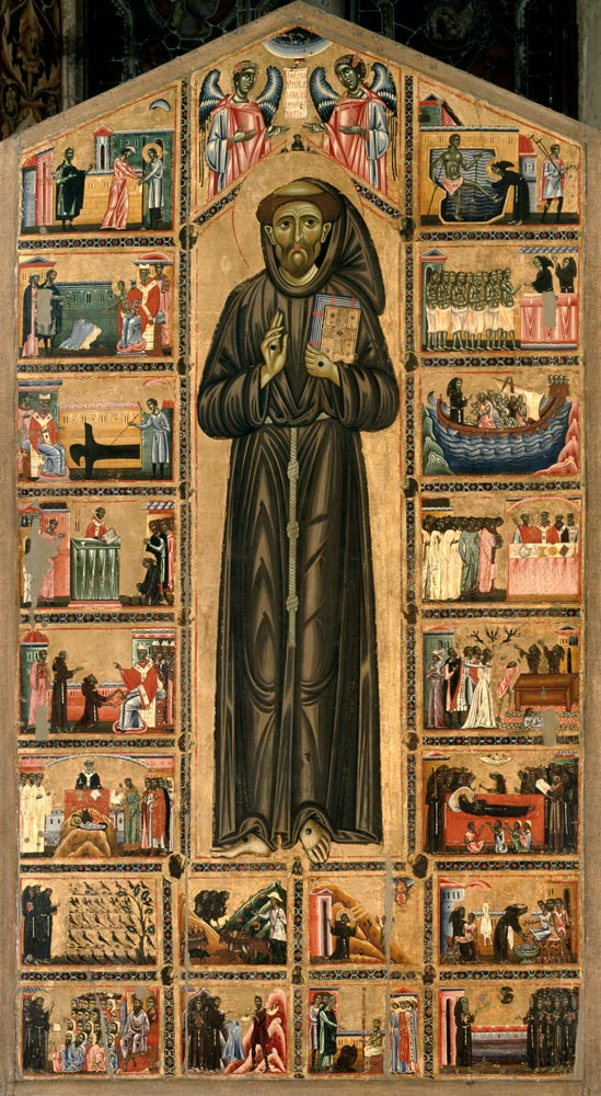 Der Heilige Franz von Assisi und Szenen aus seinem Leben à Coppo  di Marcovaldo