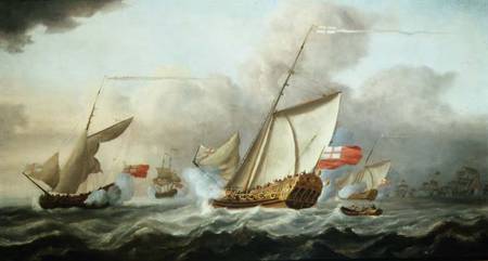 The Royal Yacht 'Mary' Exchanging Salutes à Cornelis van de Velde