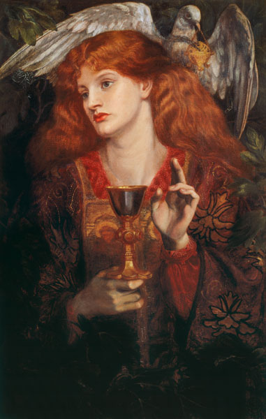 D.Rossetti, Damsel of Sanct Grail, 1874. à Dante Gabriel Rossetti