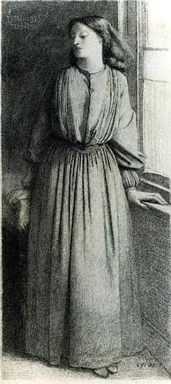 Elizabeth Siddal, May 1854 (pen and ink) à Dante Gabriel Rossetti