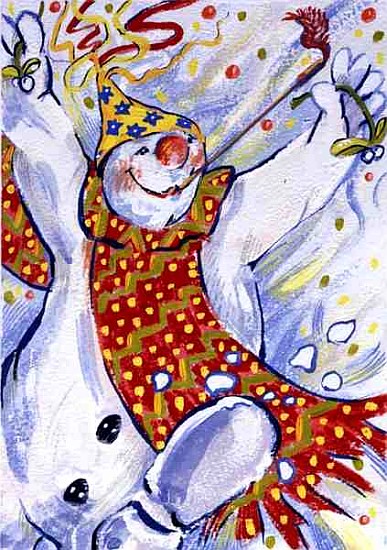 Snowman Party, 1999 (gouache on paper)  à David  Cooke