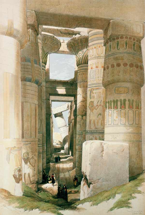 Karnak , Gr.Pillared Hall à David Roberts