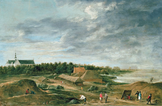 Brickmakers near Hemiksem (panel) à David Teniers