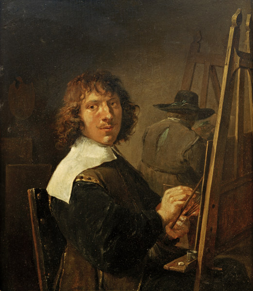 D.Teniers d.J.,Das Gesicht/Selbstbildnis à David Teniers