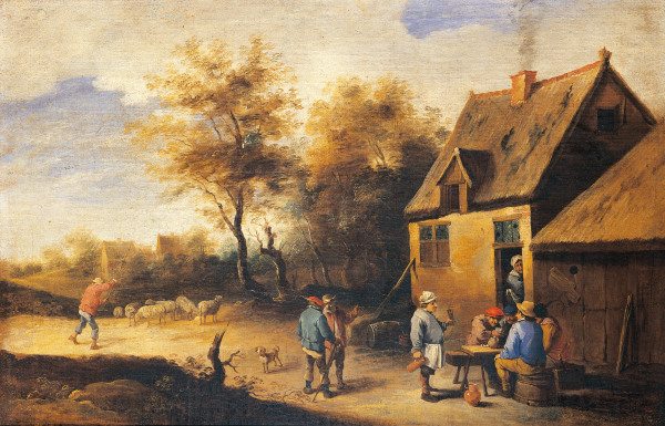 D.Teniers School / Village Inn / Paint. à David Teniers