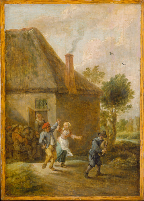 Peasants Dancing in Front of an Inn à David Teniers le Jeune