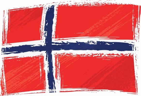 Grunge Norway flag à Dawid Krupa