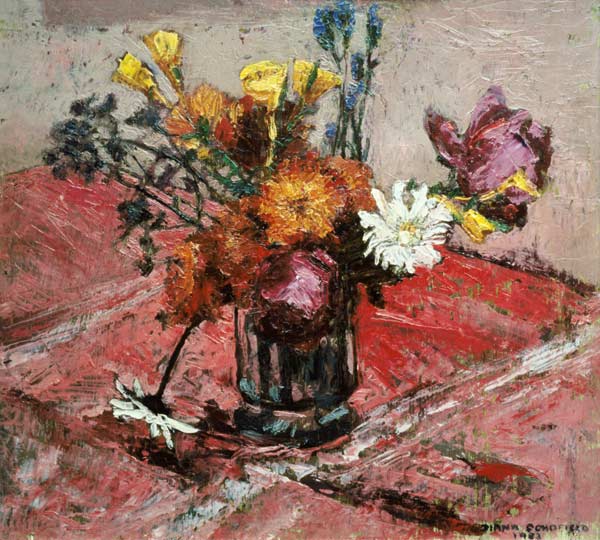 Still Life with Vase of Flowers, 1983 à Diana  Schofield