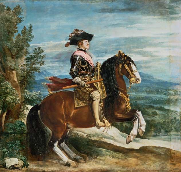 Philippe IV. à cheval à Diego Rodriguez de Silva y Velásquez