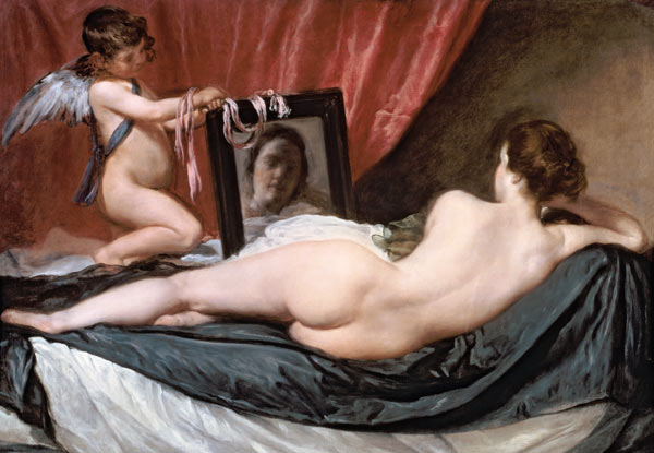 Venus devant le miroir - peinture huile sur toile de Diego Rodriguez de  Silva y Velázquez en reproduction imprimée ou copie peinte à l\'huile sur  toile