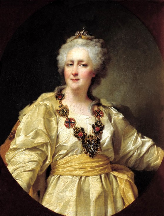 Portrait of Empress Catherine II (1729-1796) à Dimitrij Grigorjewitsch Lewizkij
