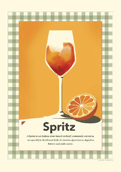 Spritz retro print