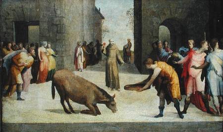 Saint Antoine de Padoue et le miracle de la mule à Domenico Beccafumi