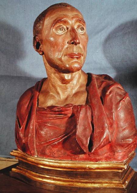 Portrait bust of the condottiere Niccolo da Uzzano (1359-1431) à Donatello