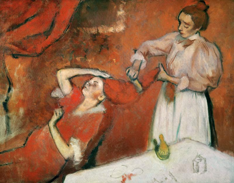 Combing the Hair à Edgar Degas