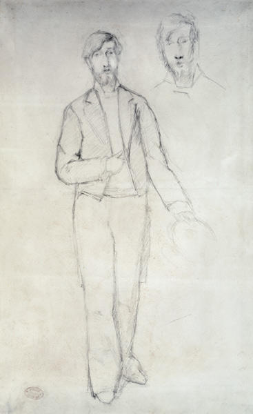 Portrait of George Moore (1852-1933) à Edgar Degas