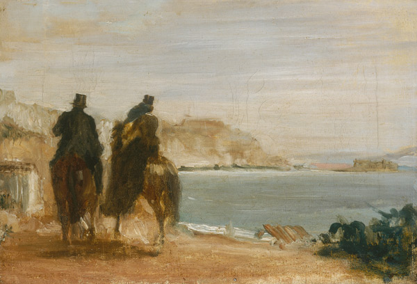 Promenade beside the Sea à Edgar Degas