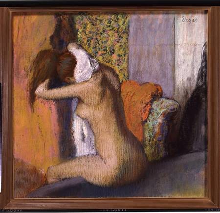 After the Bath, Woman Drying her Neck à Edgar Degas