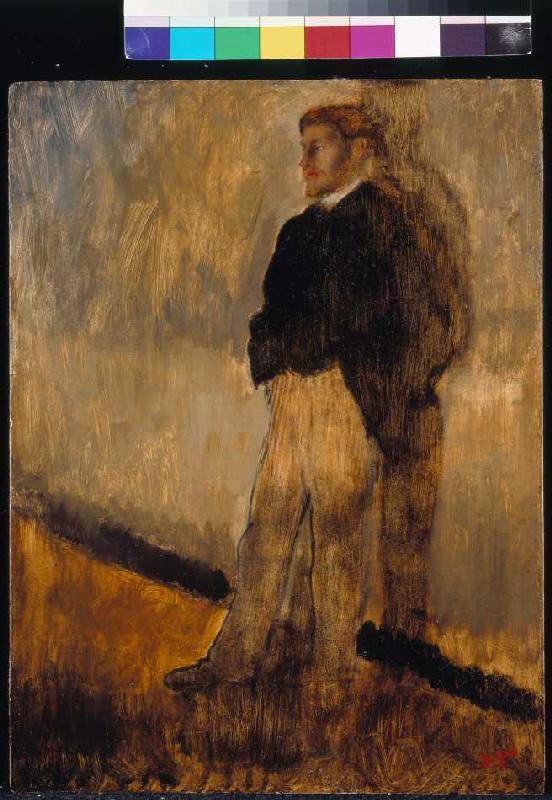 Bildnis eines stehenden Mannes mit den Händen in den Hosentaschen à Edgar Degas